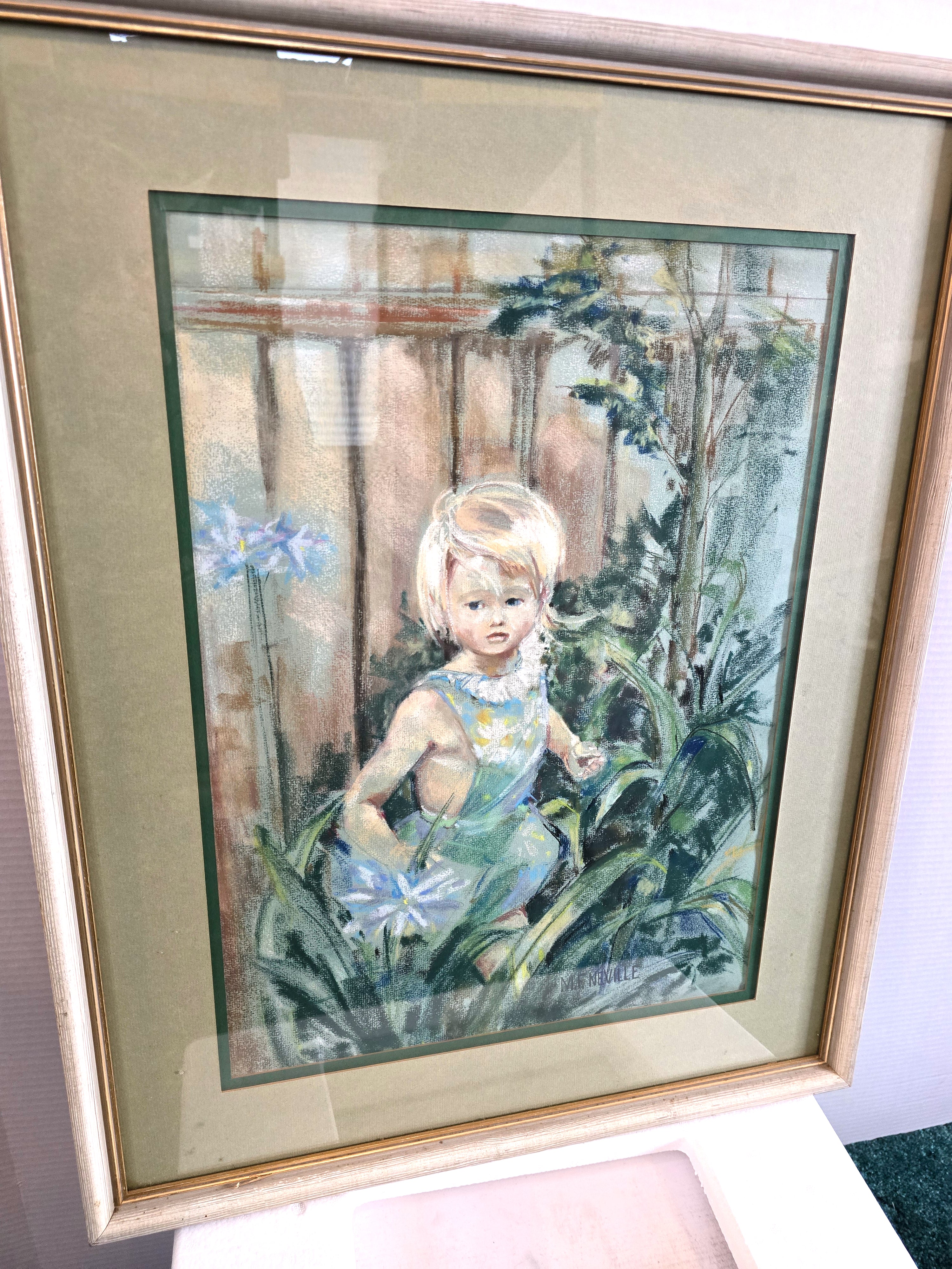 I'll Pick You A Flower Original Art Painting Signed