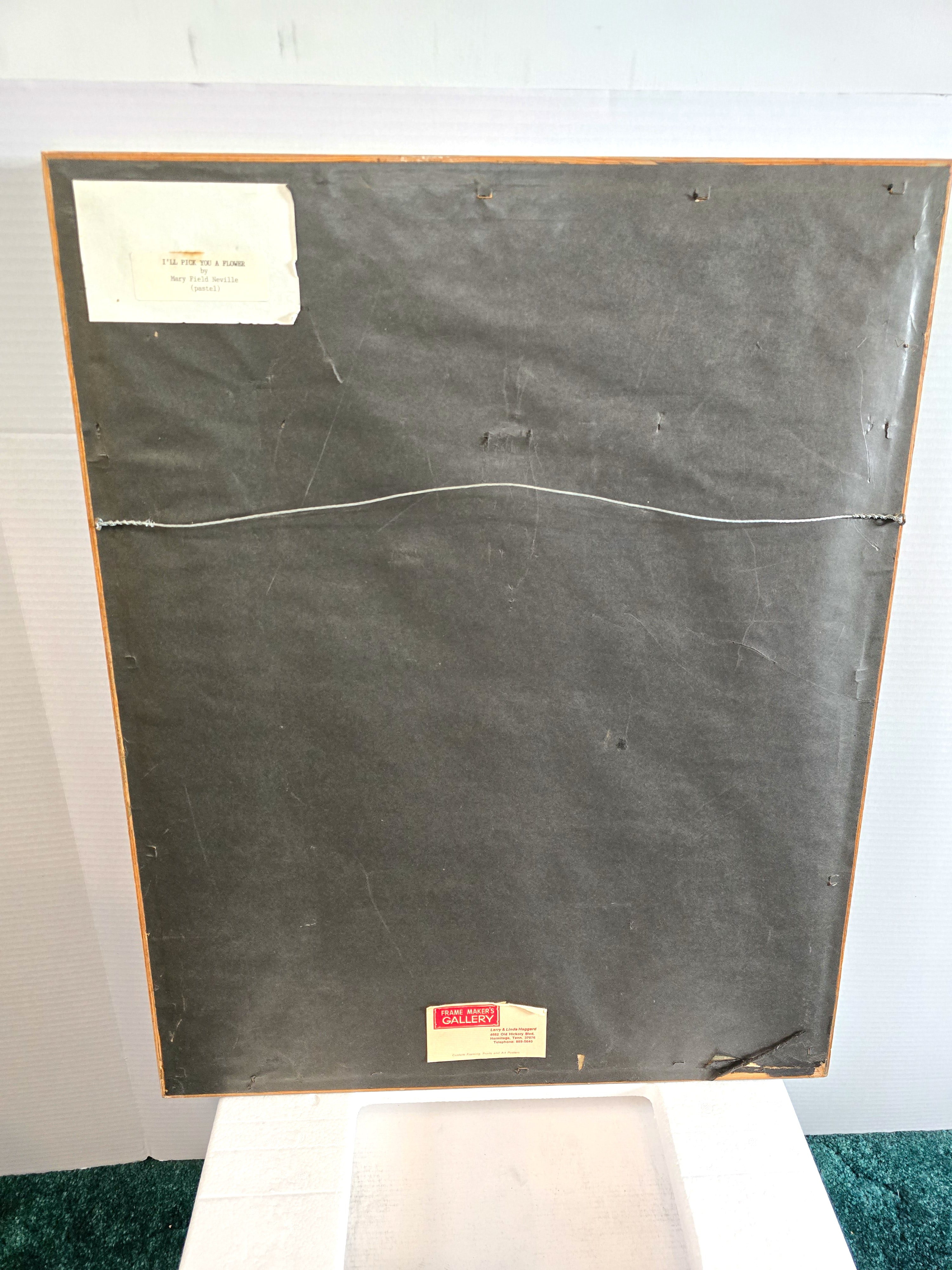 I'll Pick You A Flower Original Art Painting Signed