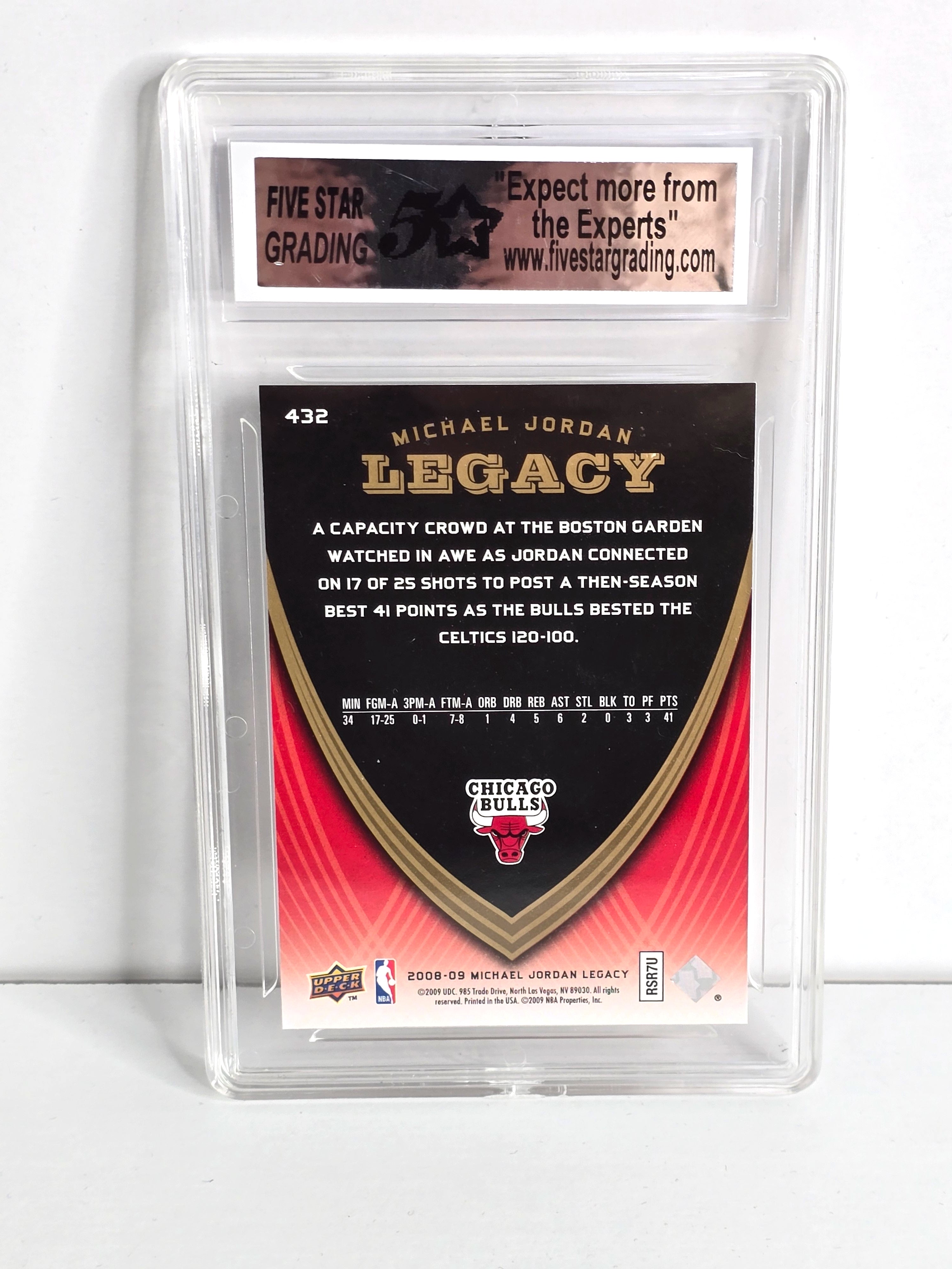 Michael Jordan Basketball Card 2008 Upper Deck Mint Grade