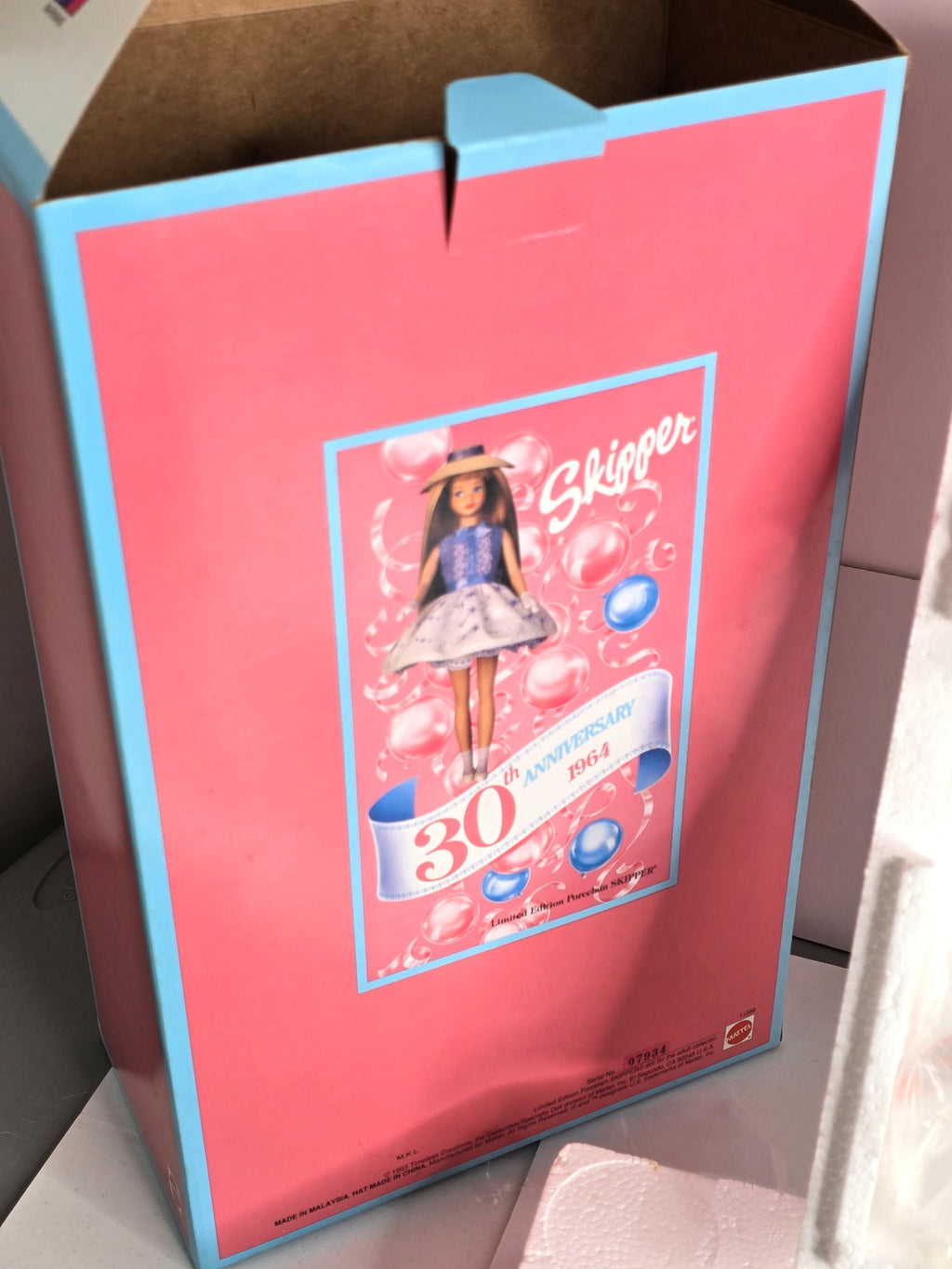 Skipper 30th Anniversary 1964 Limited Edition Doll Porcelain Mattel