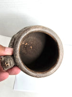 Antique Pre-Columbian Effigy Pot Chancay Blackware Peru Andean Frog