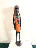African Art Statue Handcrafted Sculpture Mahogany Wood