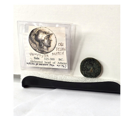 Ancient Greece Coin 325 - 300 BC Pamphylia Helmeted Head of Athens - Very Rare