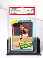Gaylord Perry Baseball Card 1980 Topps Padres PSA Mint Grade