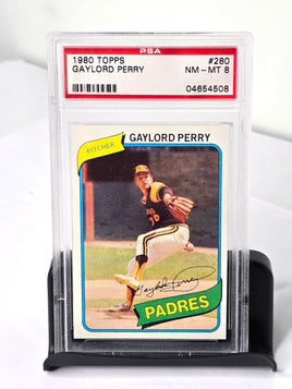 Gaylord Perry Baseball Card 1980 Topps Padres PSA Mint Grade
