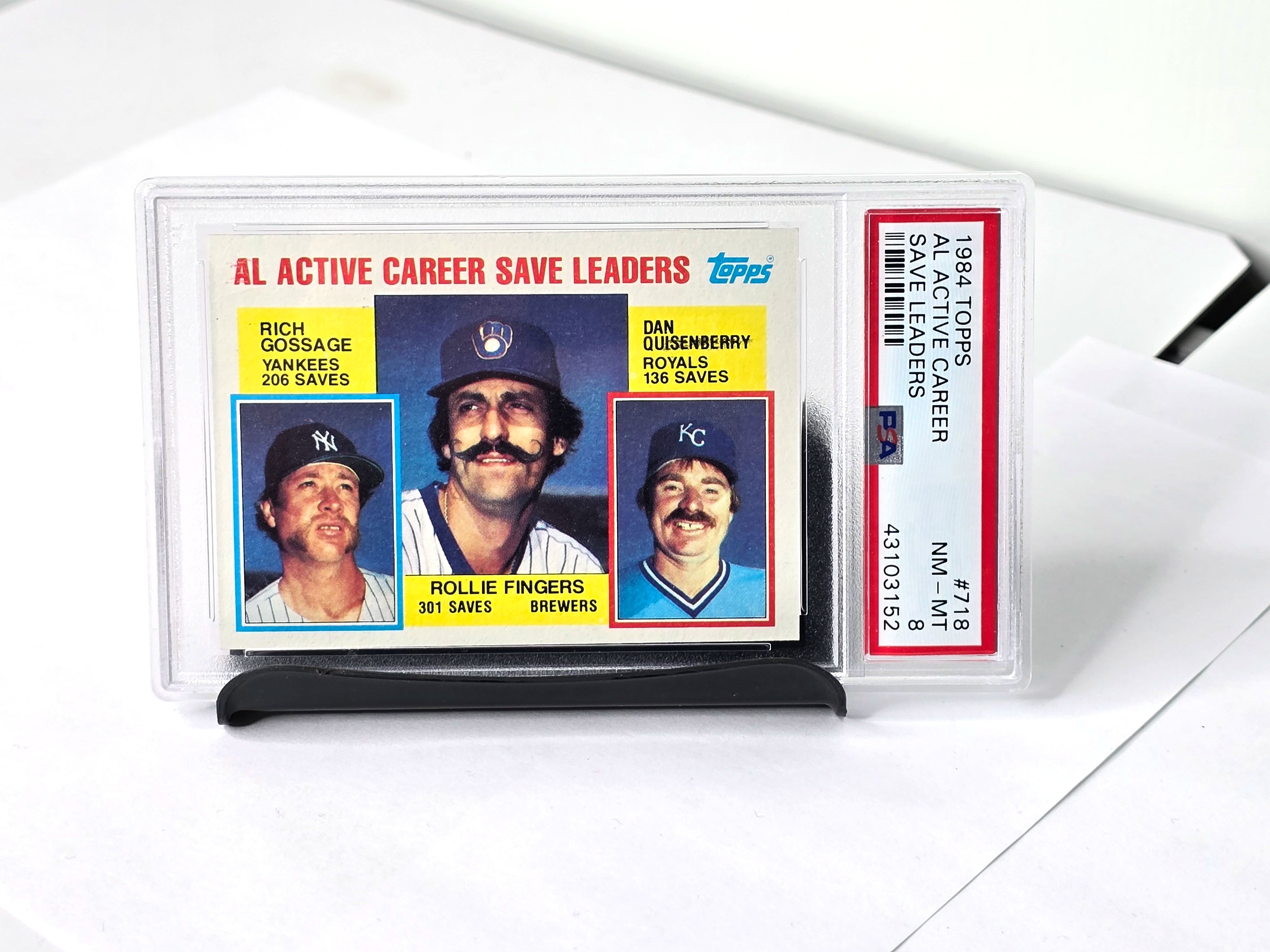 Baseball Save Leaders Card 1984 Topps Gossage Fingers Quisenberry