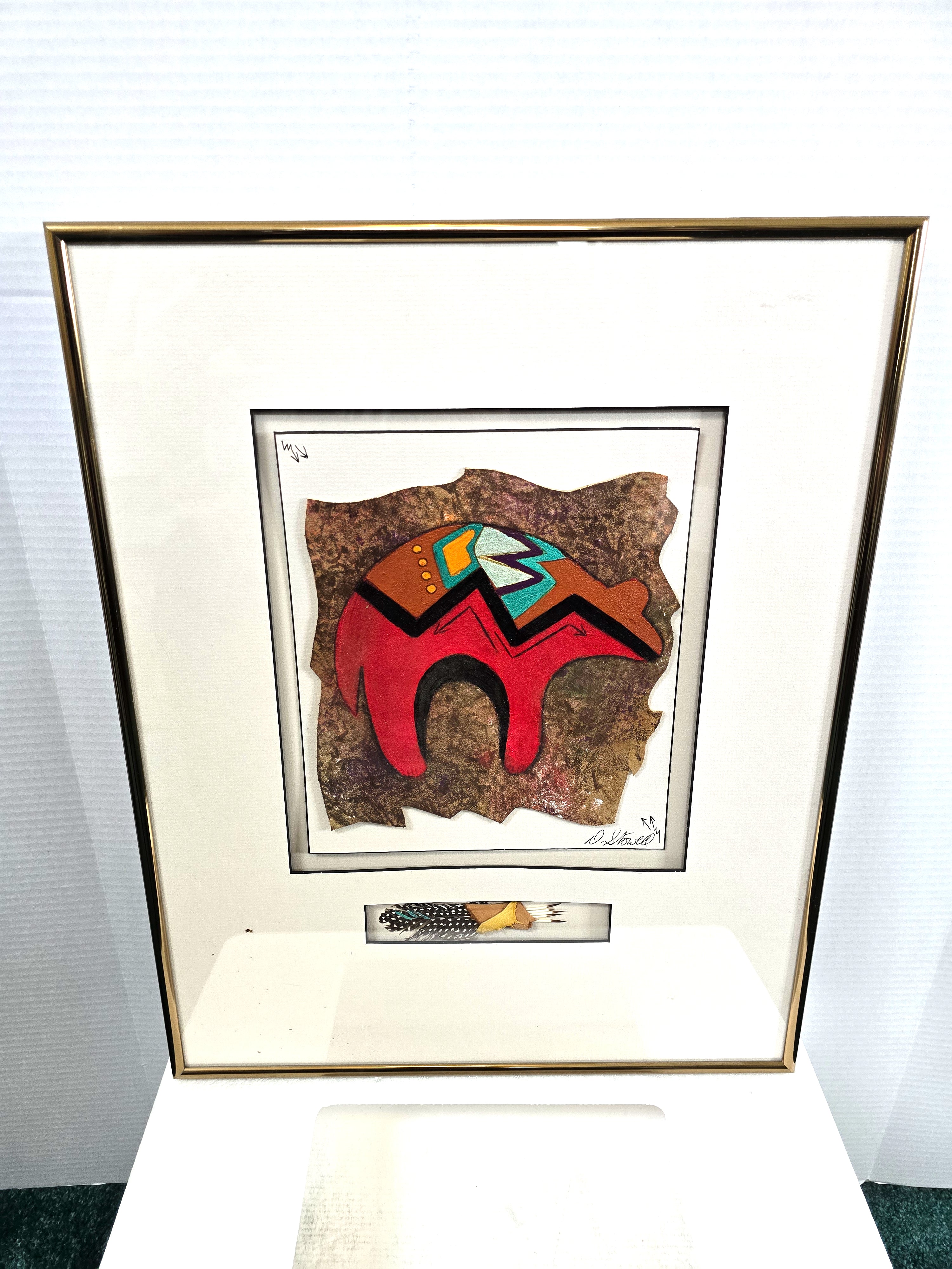 Bear Mixed Media Art Original Signed by Artist Deborah Stowell