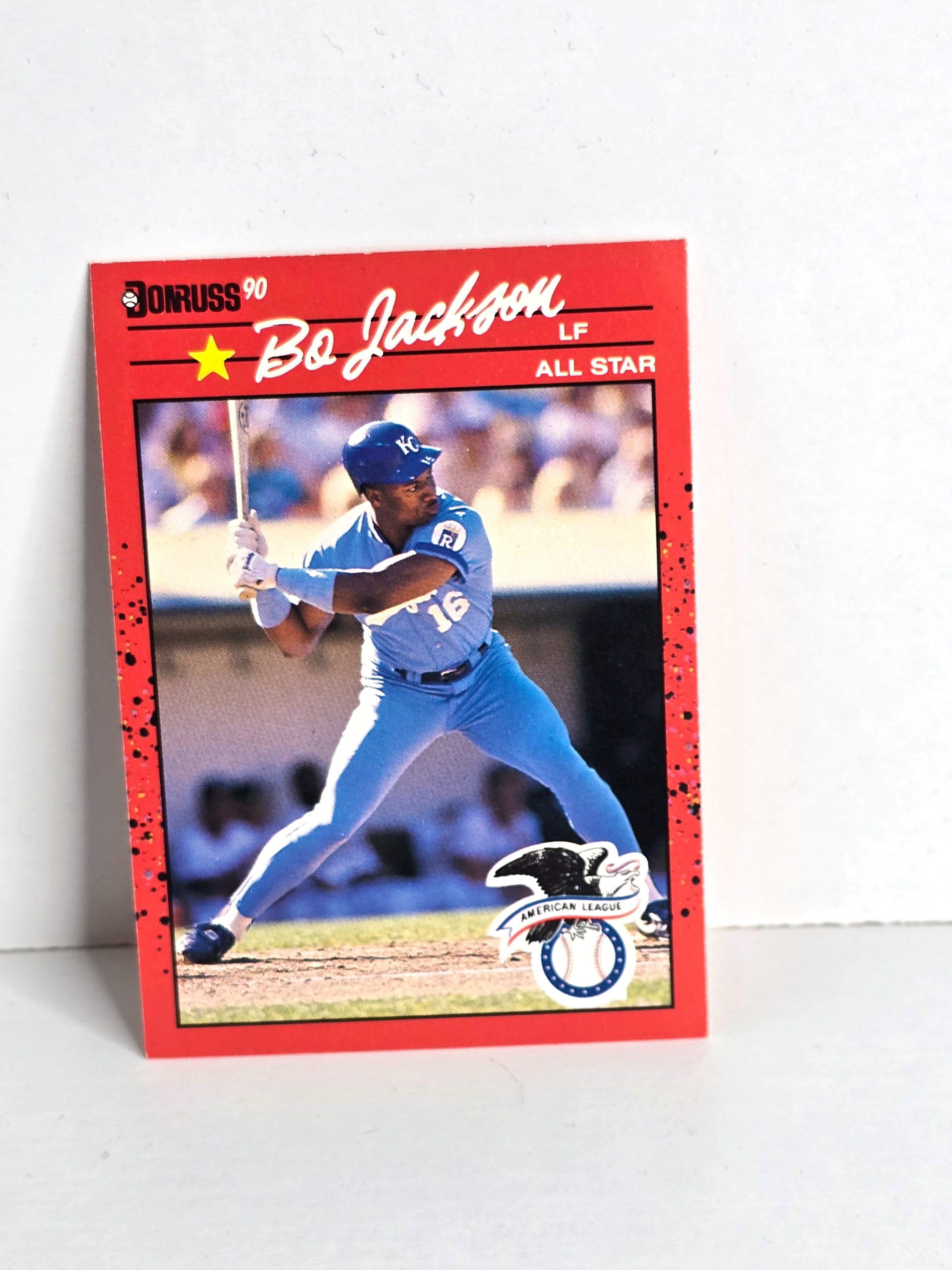 Bo Jackson All Star Baseball Card 1990 Donruss  No. 650 - Error card Misprint
