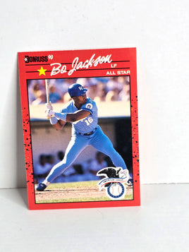 Bo Jackson All Star Baseball Card 1990 Donruss  No. 650 - Error card Misprint