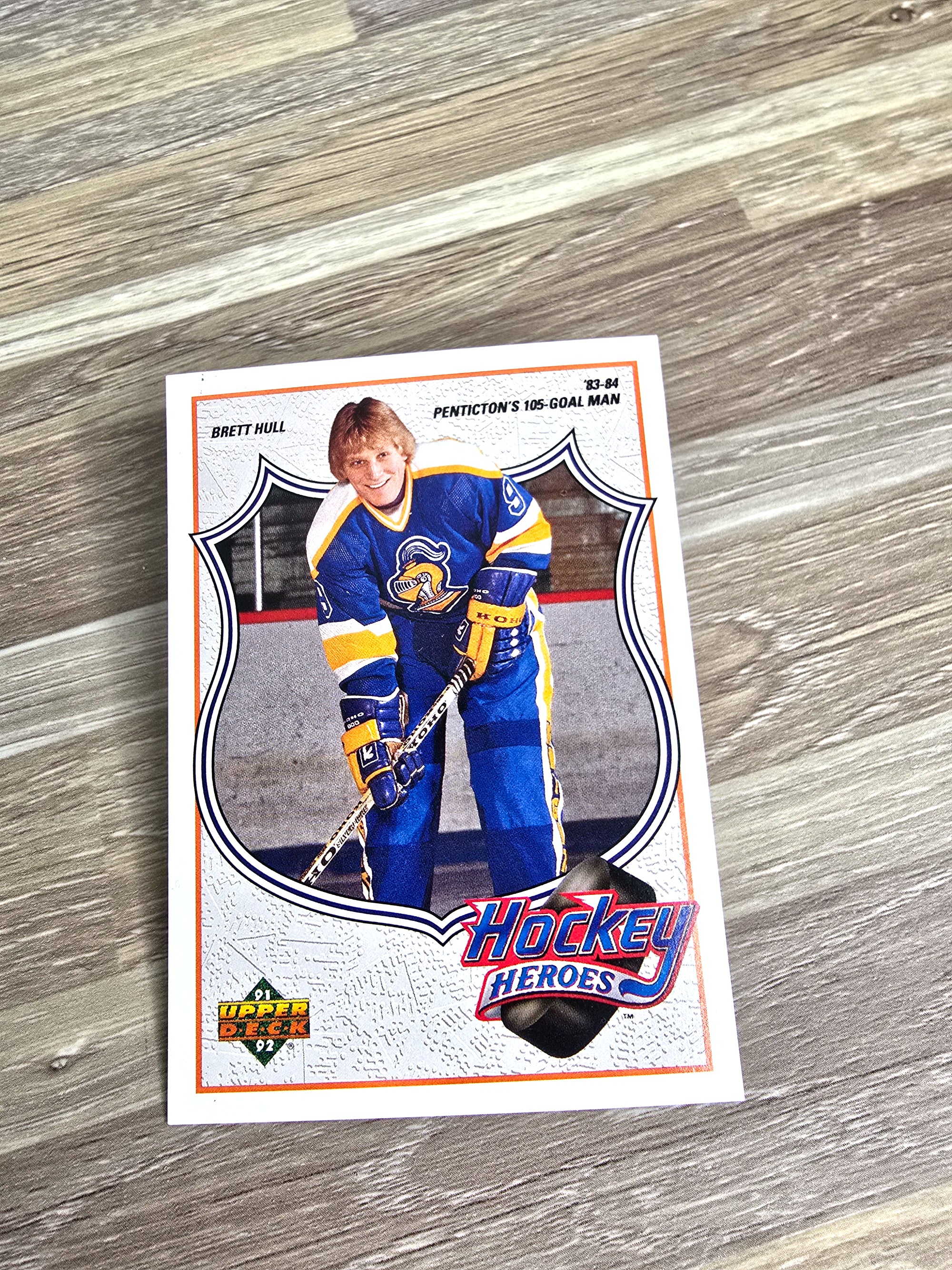 Brett Hull NHL Hockey Card 1991 Upper Deck No. 1/9