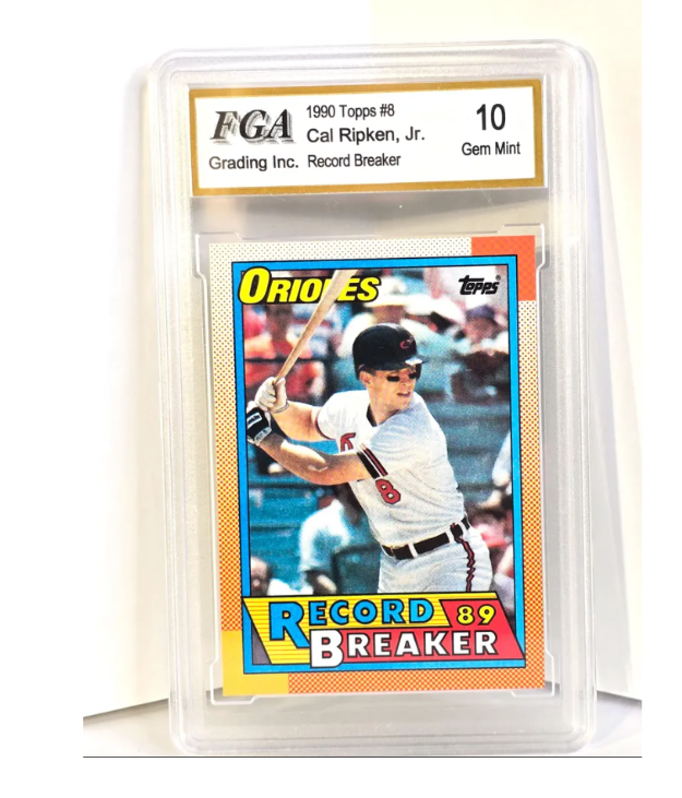 Cal Ripken Jr Baseball Card 1990 Topps Record Breaker