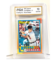 Cal Ripken Jr Baseball Card 1990 Topps Record Breaker
