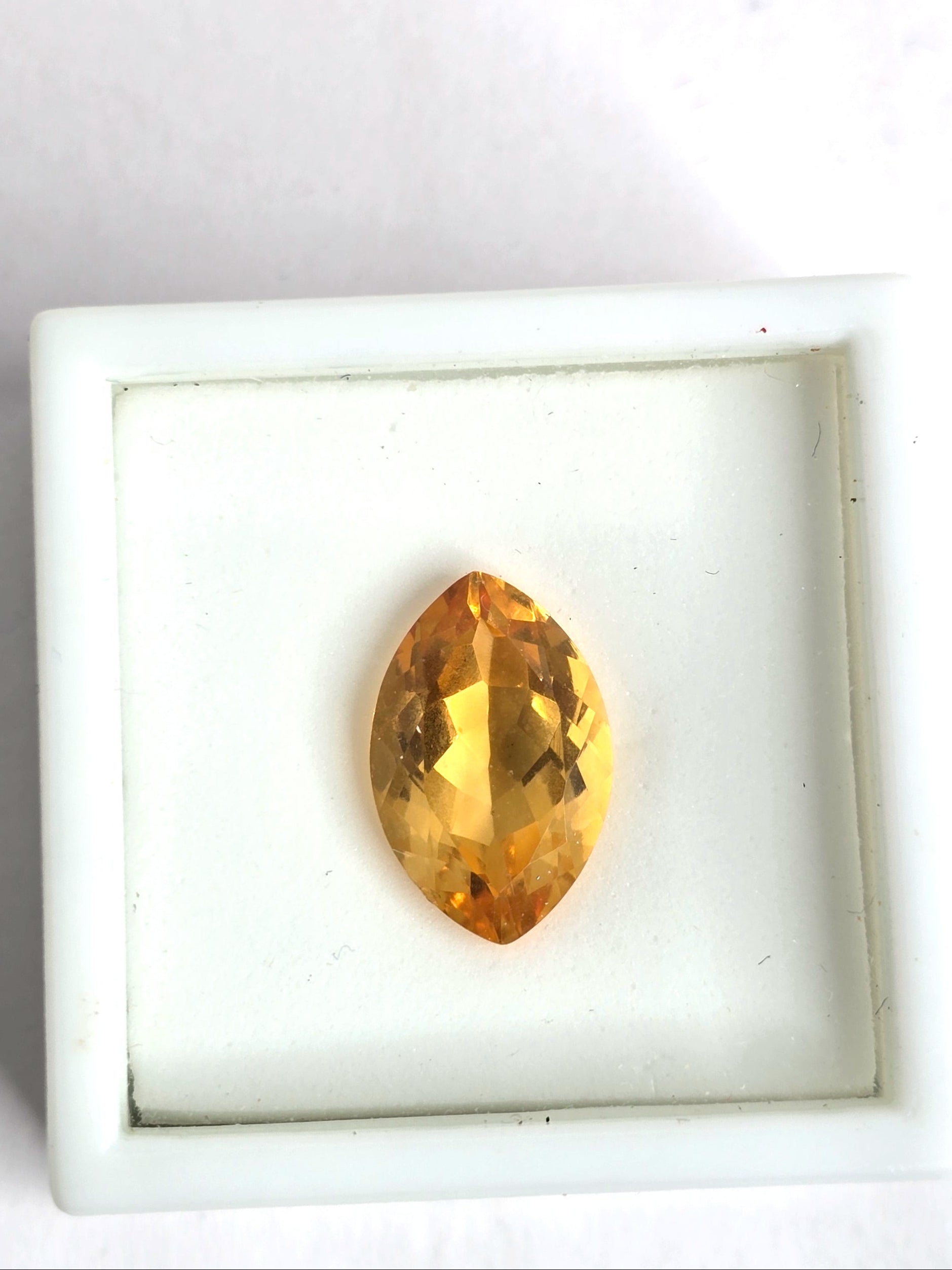 Exquisite 6.00 Carat (1.2g) Radiant Golden-Honey Citrine – Large Marquise (Navette) Cut Gemstone