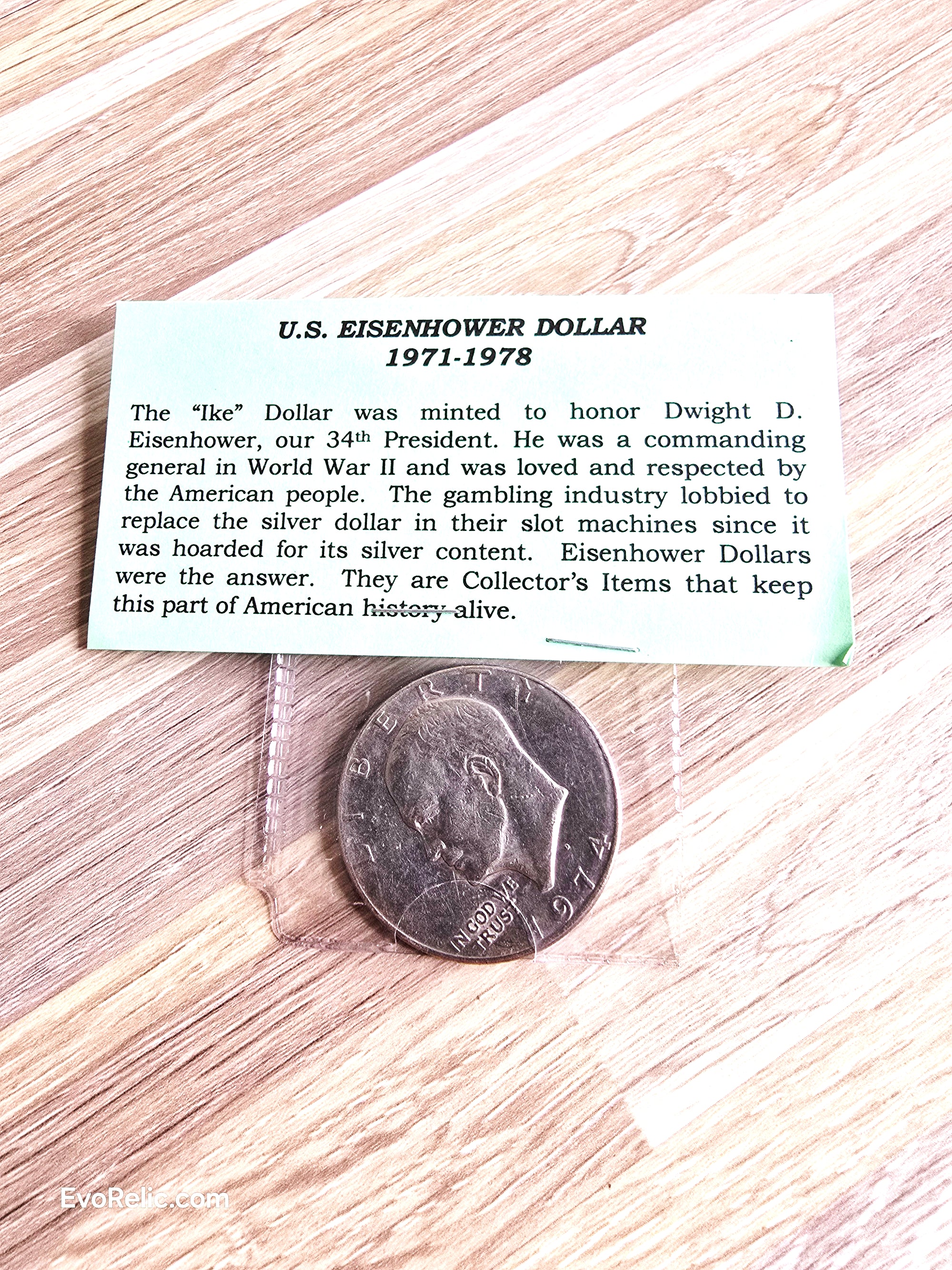 1974-D U.S. Eisenhower Dollar Collectible Coin