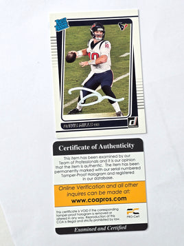 David Mills Signed Autograph Rookie Football Card 2021 Panini Donruss No. 273