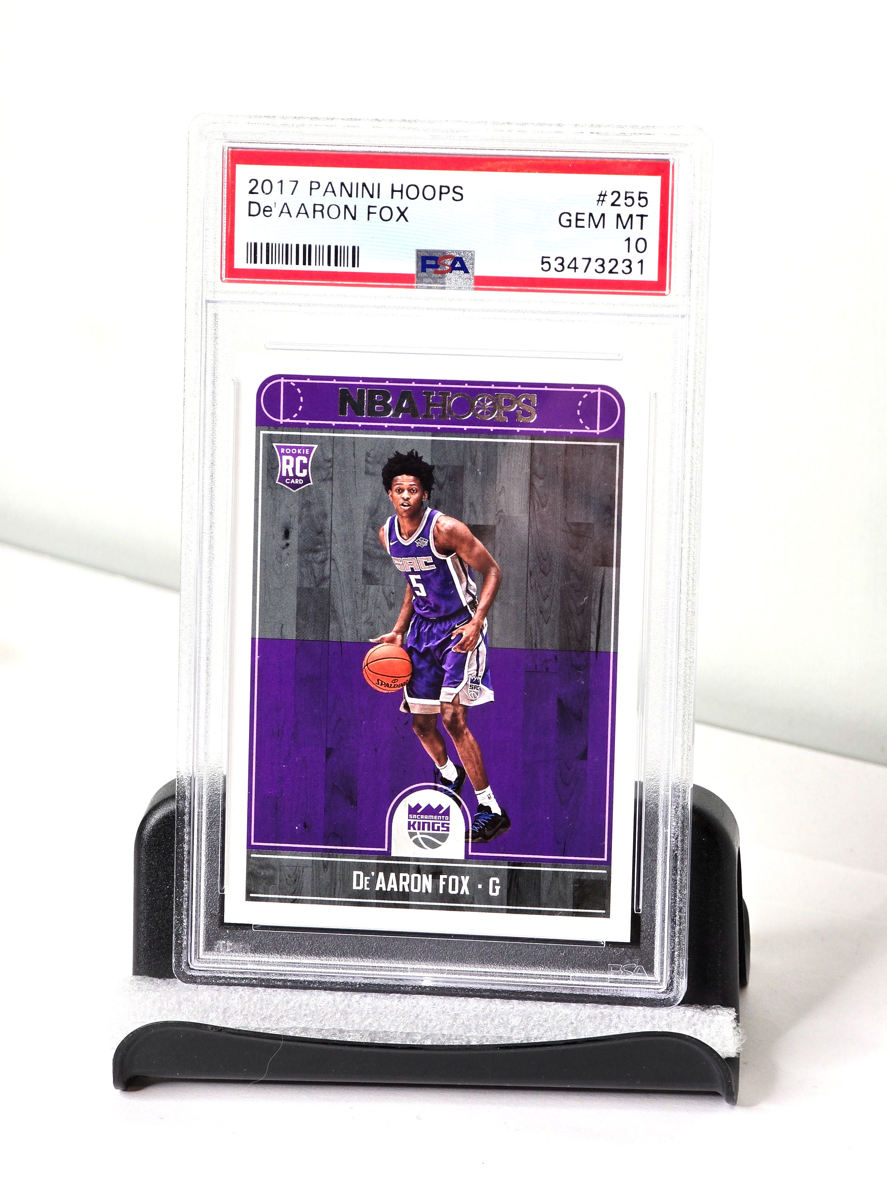 De'Aaron Fox Rookie Basketball Card NBA 2017 Panini No. 255