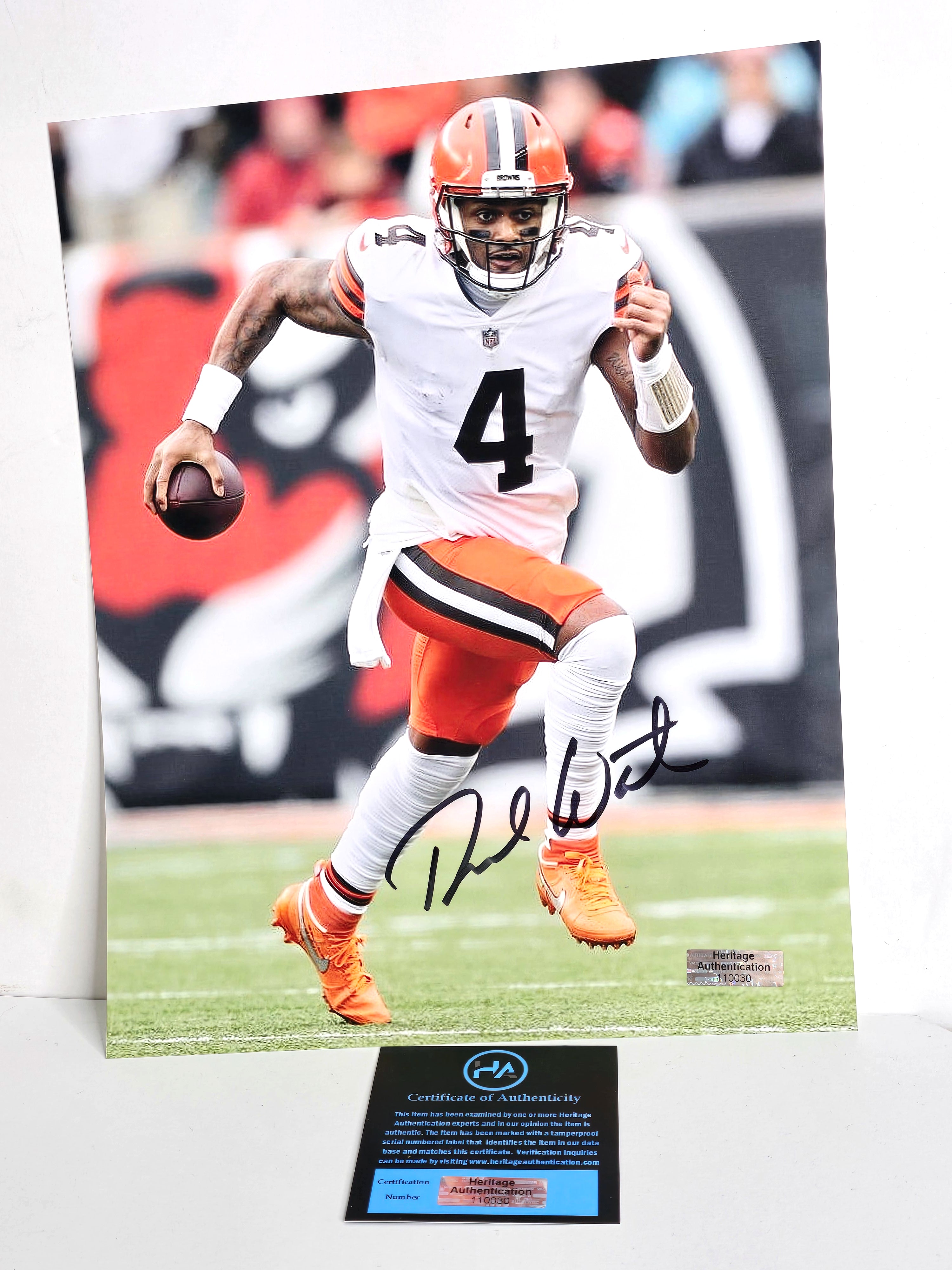 DeShaun Watson Autographed Football Photo