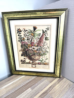 December Flowers Wall Hanging Decor Framed