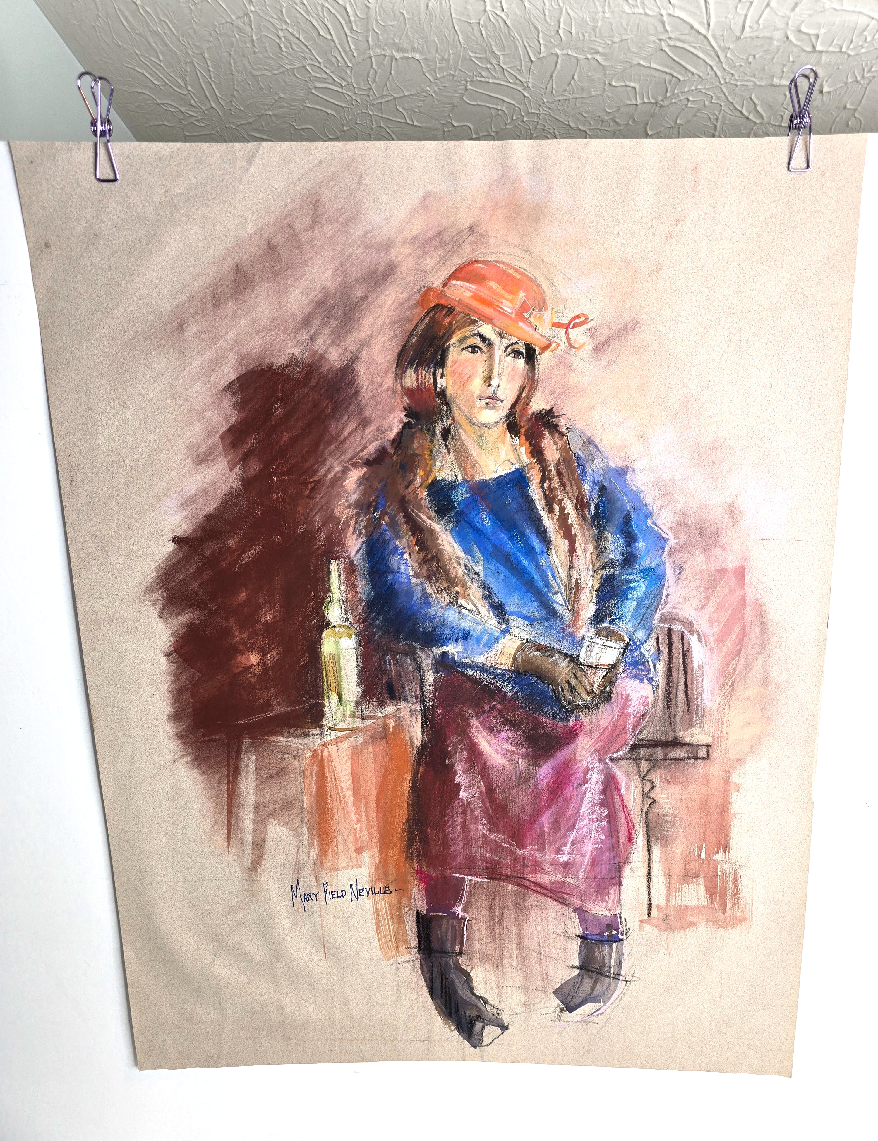 Desire Pastel Drawing Art Signed By Artist