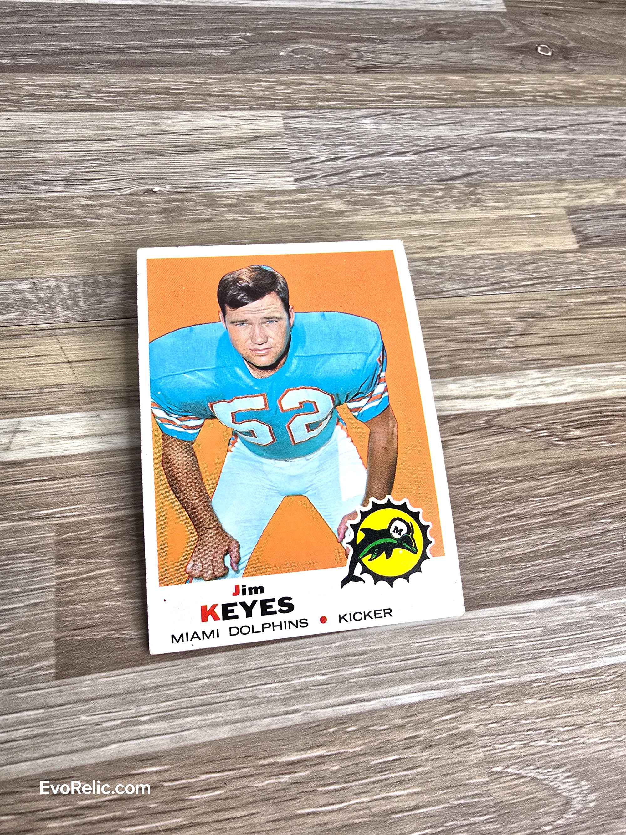 Dolphins Topps Football Card 1969 Jim Keyes No 253
