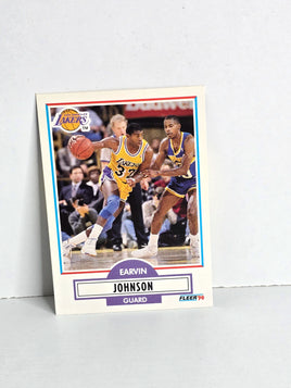 Earvin "Magic" Johnson Basketball Card 1990 Fleer No. 93 - Misprint Error