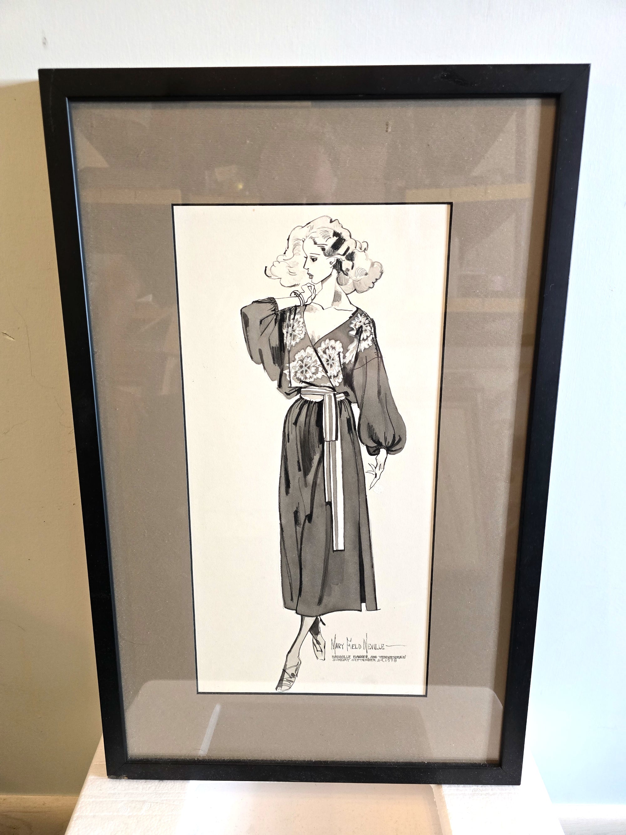 Fashion Figure 1978 Art Ink Wash
