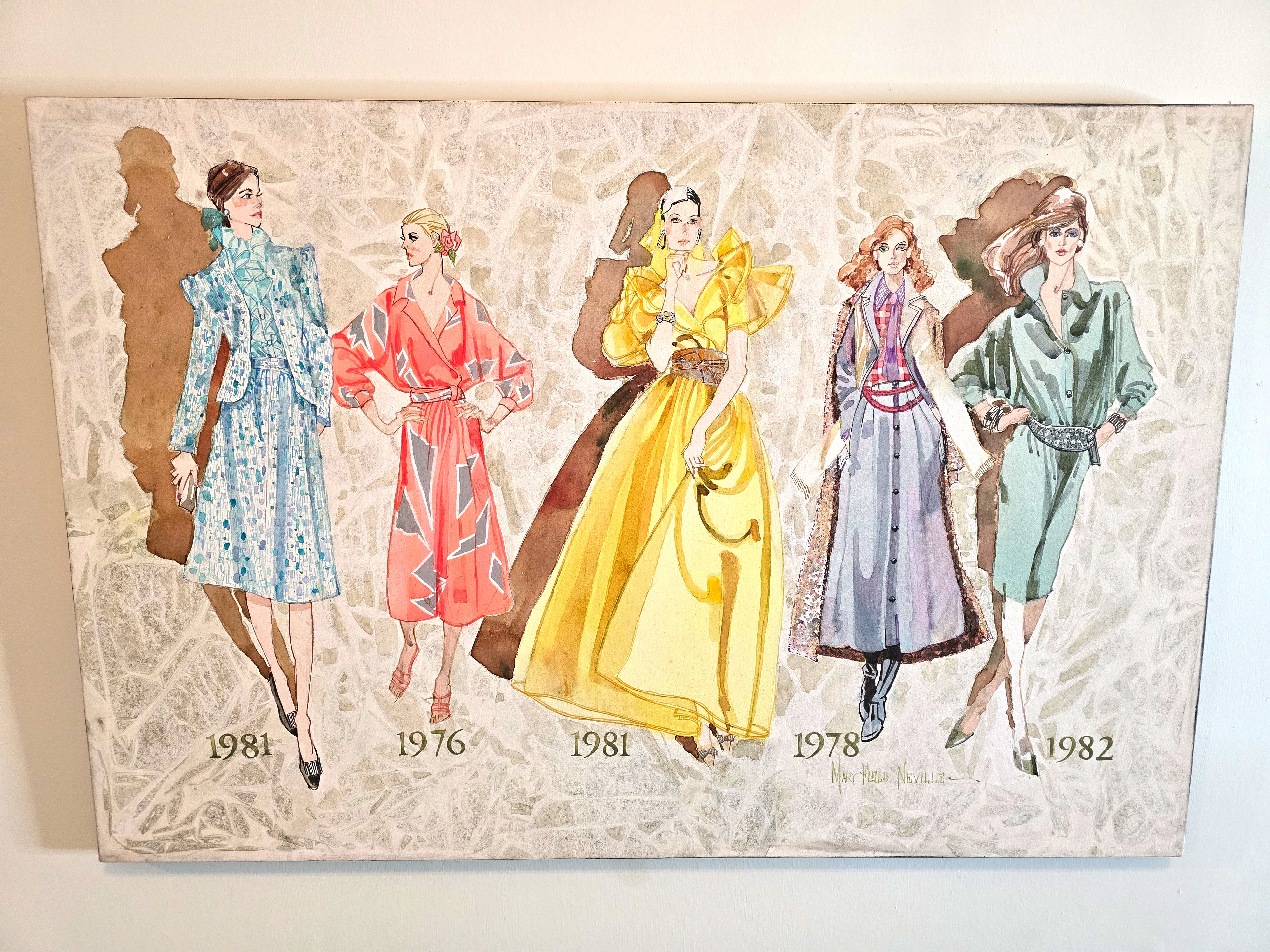 Fashion Models Painting Home Decor Original Artwork Signed