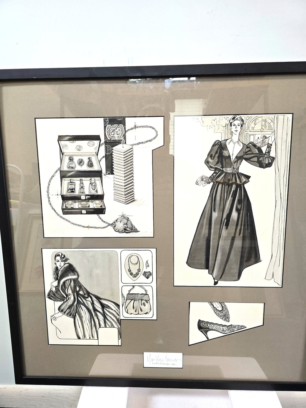 Fashion Montage Art Ink Wash Illustration