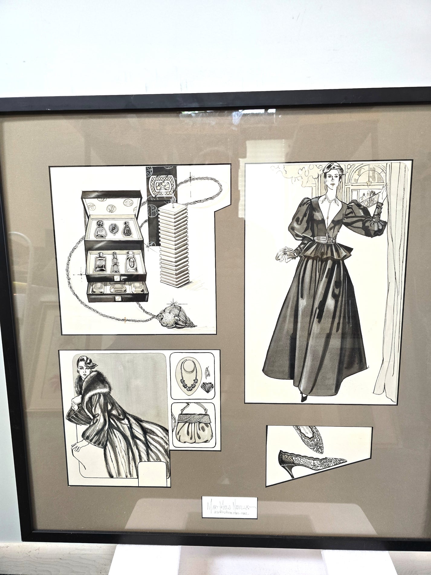 Fashion Montage Art Ink Wash Illustration