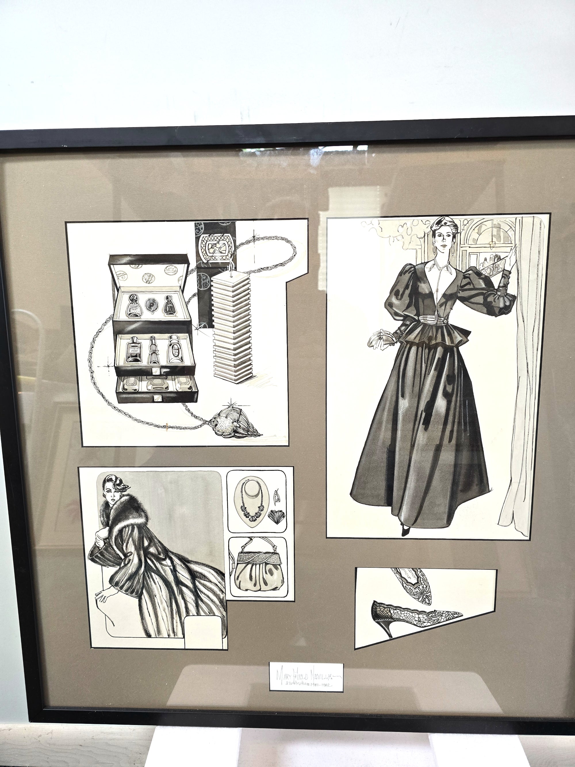 Fashion Montage Art Ink Wash Illustration