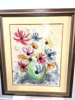 Flower Blooming Vase Painting Signed by Gay Smith