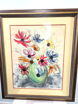Flower Blooming Vase Painting Signed by Gay Smith