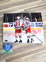 Gretzky Messier Signed NHL Photo New York Rangers - Authenticated COA