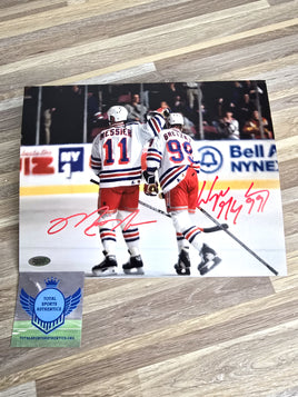 Gretzky Messier Signed NHL Photo New York Rangers - Authenticated COA