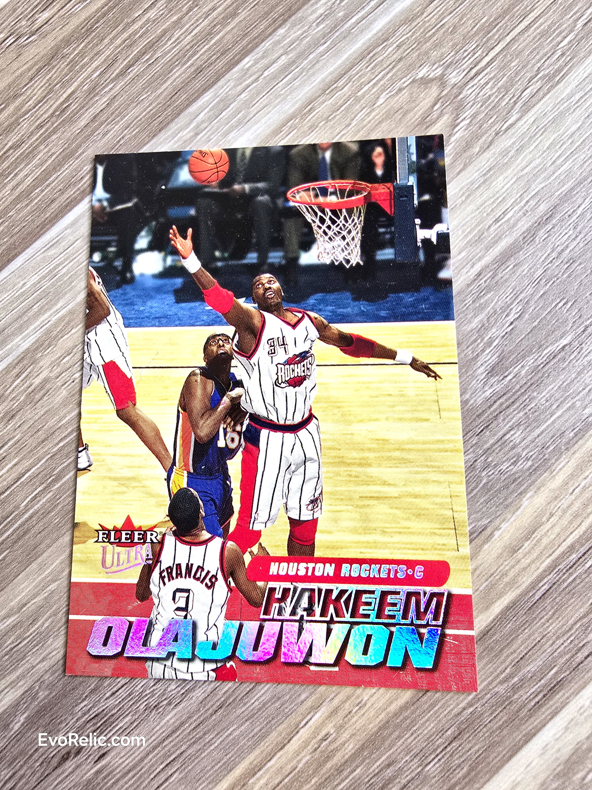 Hakeem Olajuwon NBA Basketball Card 2000 Fleer No 55
