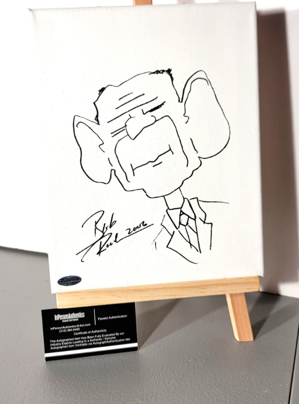 Hand Drawn Cartoon Sketch Signed by Award Winner, Bob Rich