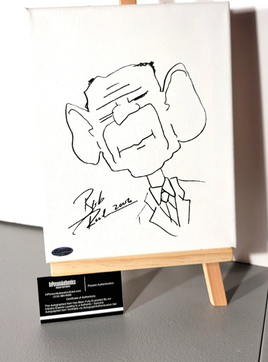 Hand Drawn Cartoon Illustration Signed by Award Winner, Bob Rich