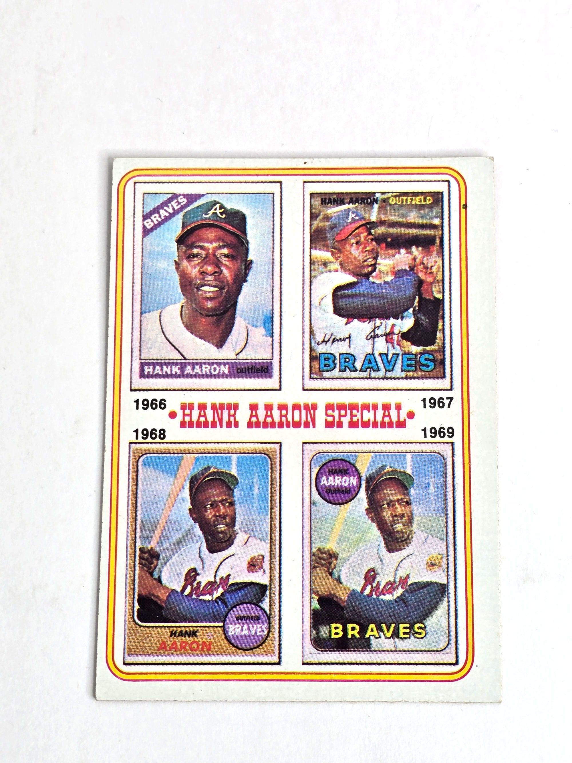 Hank Aaron Braves Baseball Card 1974 Topps No. 5