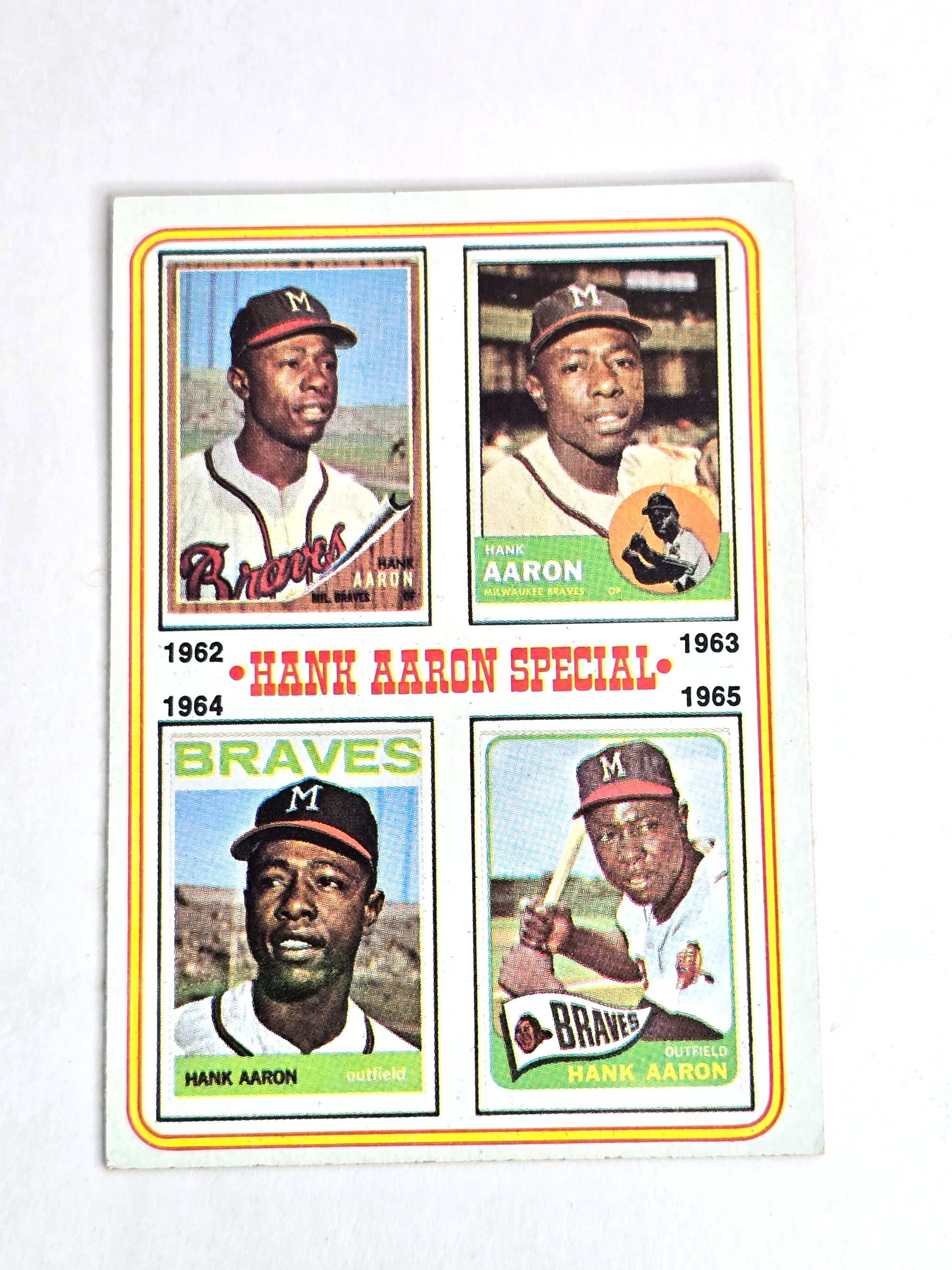 Hank Aaron Special Baseball Card 1974 Topps No. 4