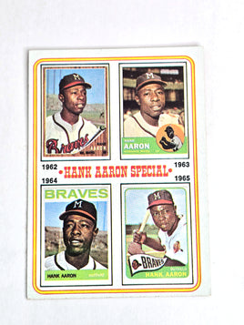 Hank Aaron Special Baseball Card 1974 Topps No. 4