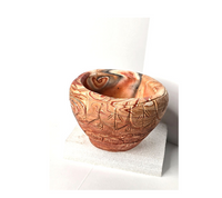 Native American Pottery Bowl Signed Walking Bear Handmade with Native Designs