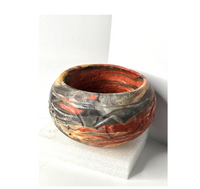 Native American Pottery Handmade Signed Glazed Bowl with Designs