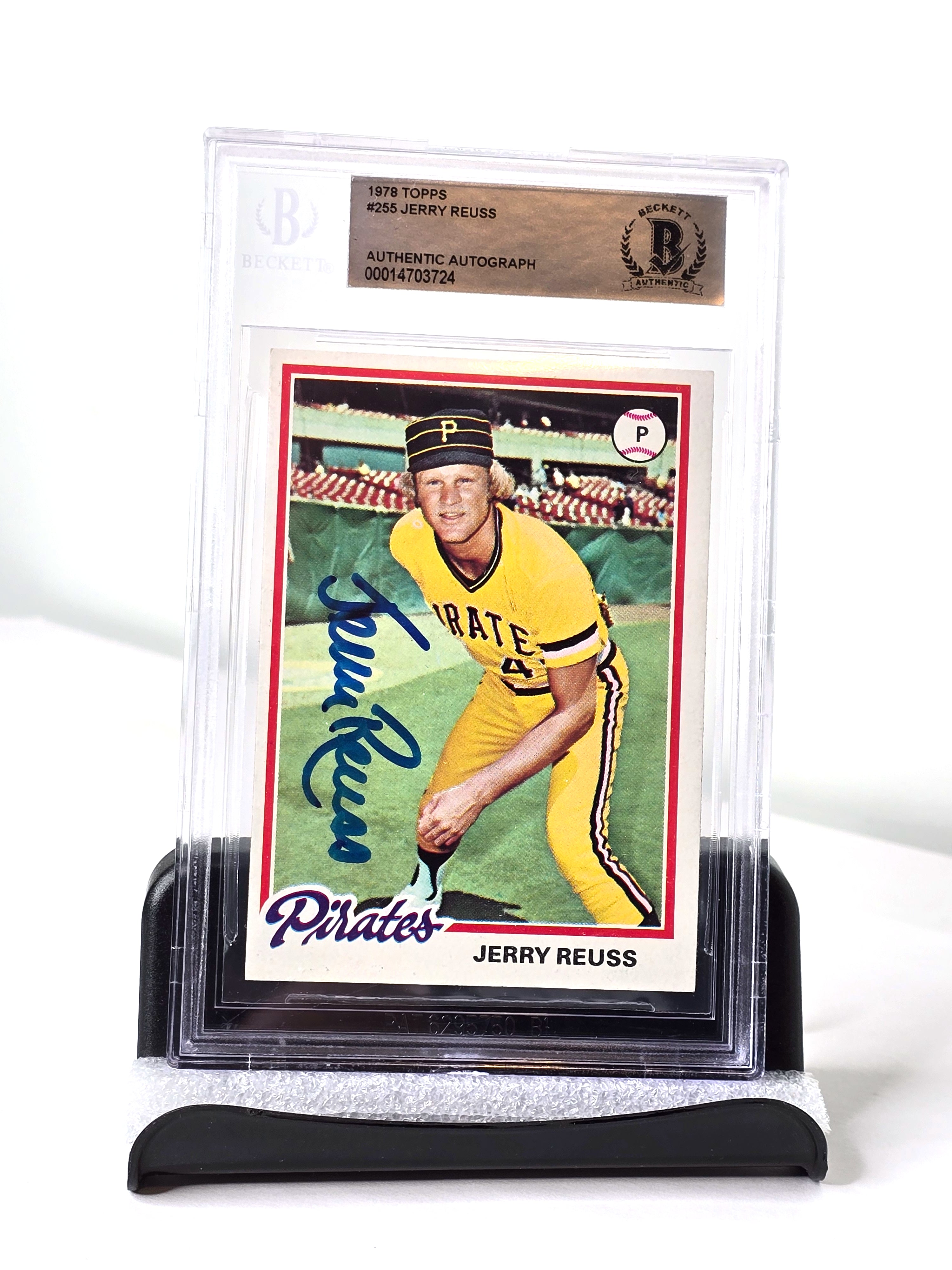 Jerry Reuss Autograph Baseball Card Pittsburgh Pirates 1978 Topps No. 255