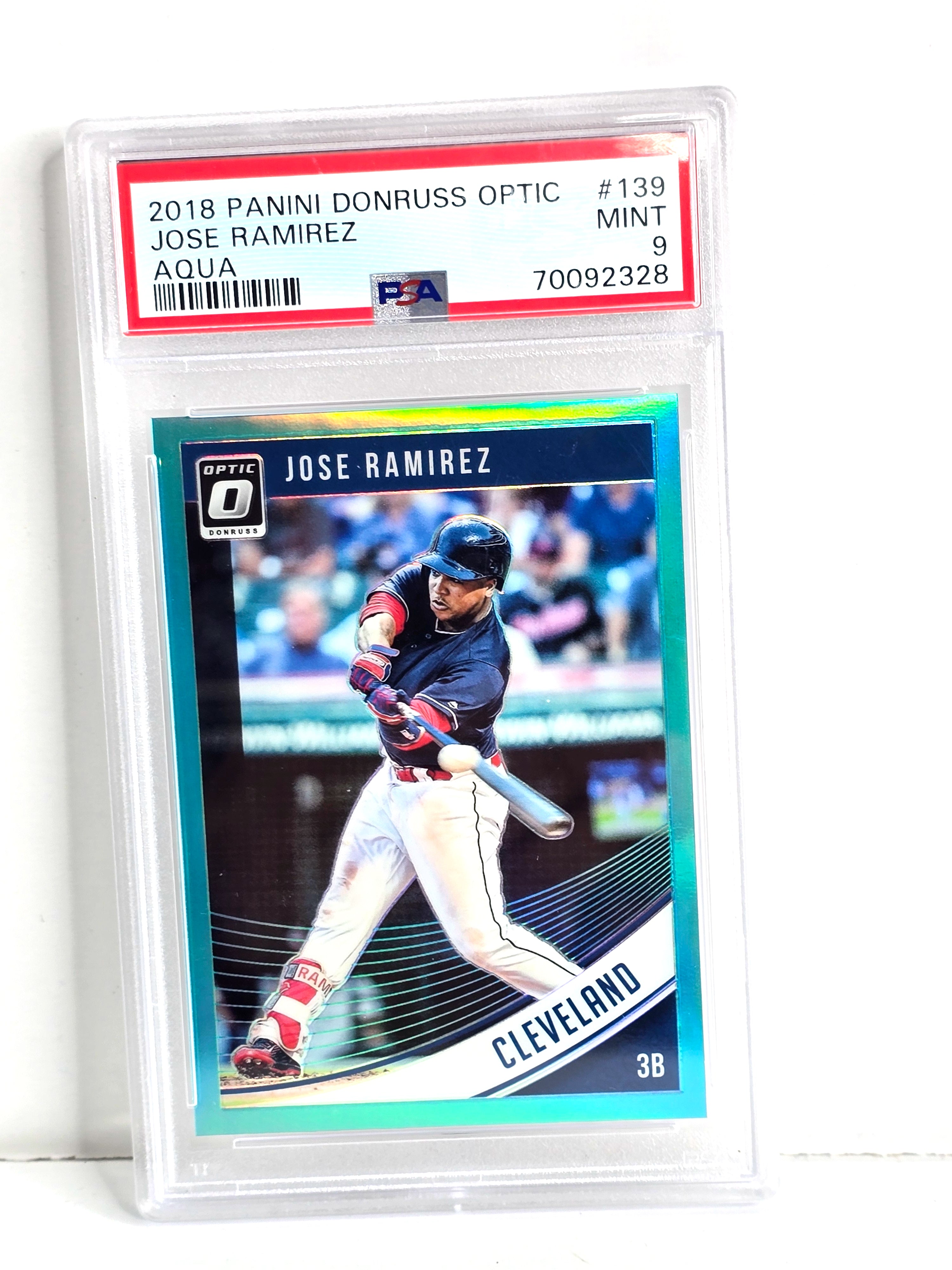 Jose Ramirez Baseball Card 2018 Donruss Optic No. 139 Mint PSA