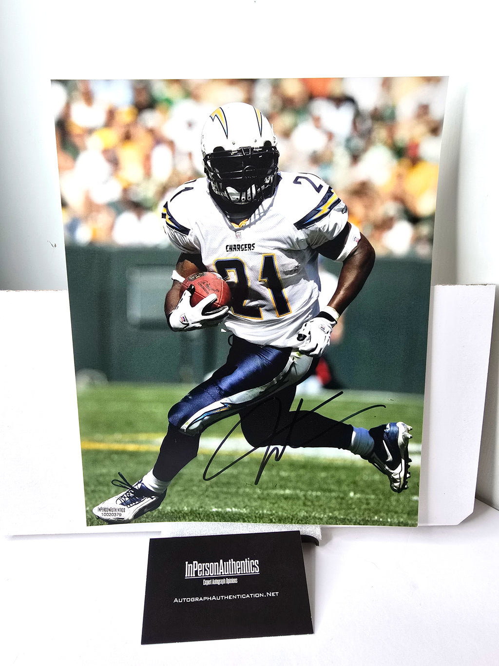 LaDainian Tomlinson Autographed Chargers NFL Football Photo