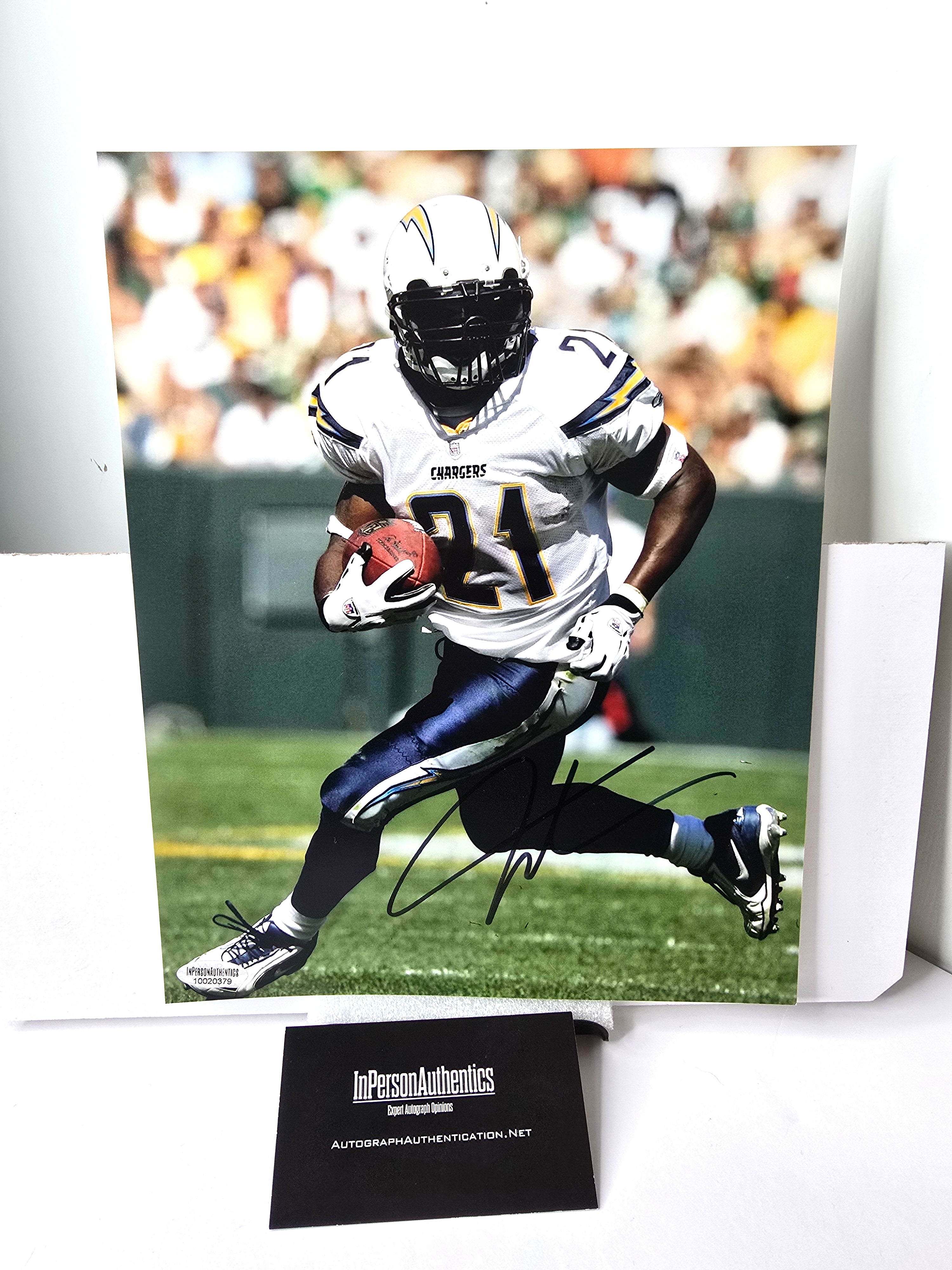 LaDainian Tomlinson Autographed Chargers NFL Football Photo