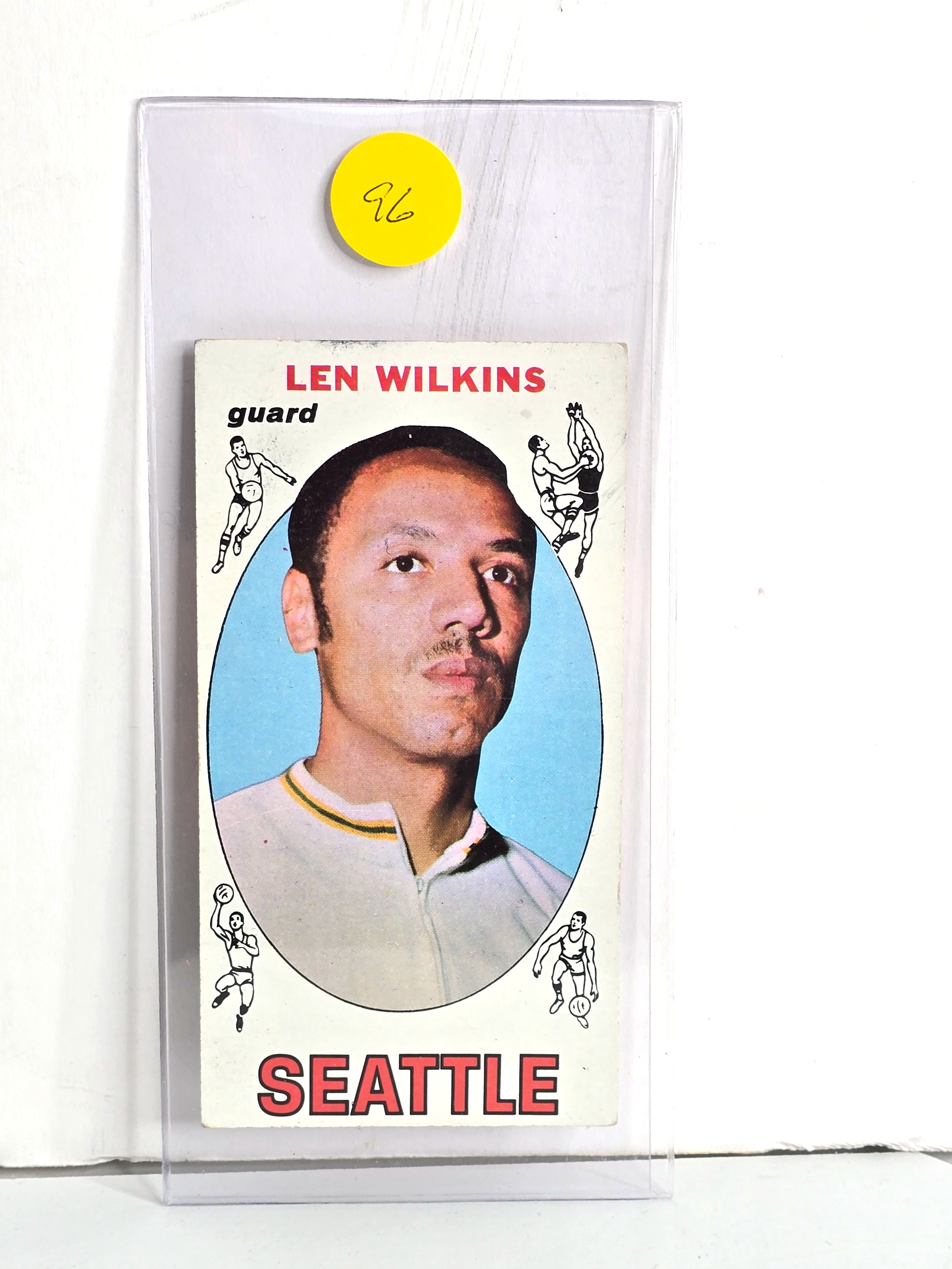 Lenny Wilkens Seattle Supersonics Basketball Card 1969 Topps No. 44