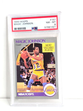 Magic Johnson Basketball Card 1990 NBA Hoops Graded PSA