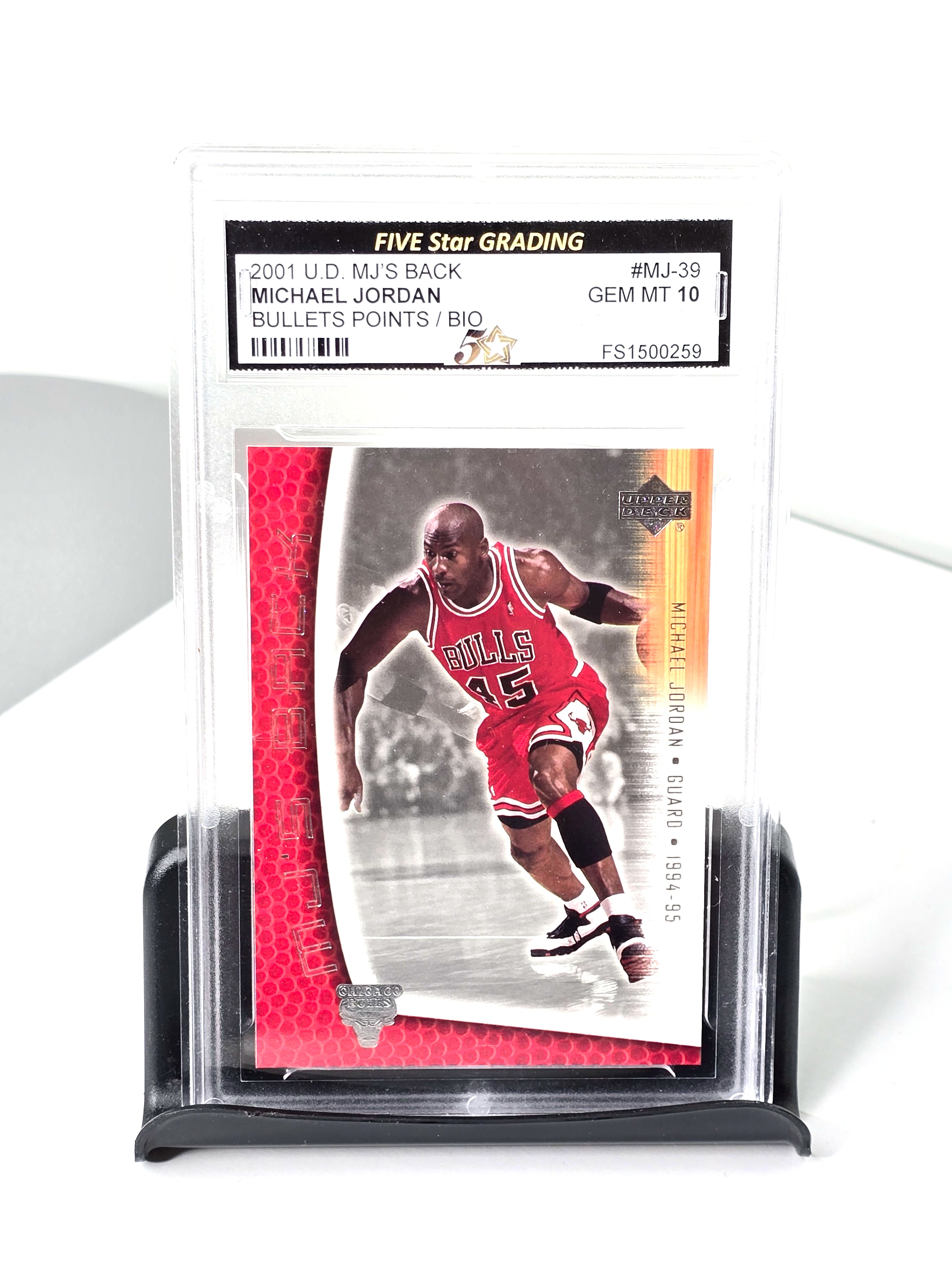 Michael Jordan Basketball Card 2001 Upper Deck Mint Condition Graded