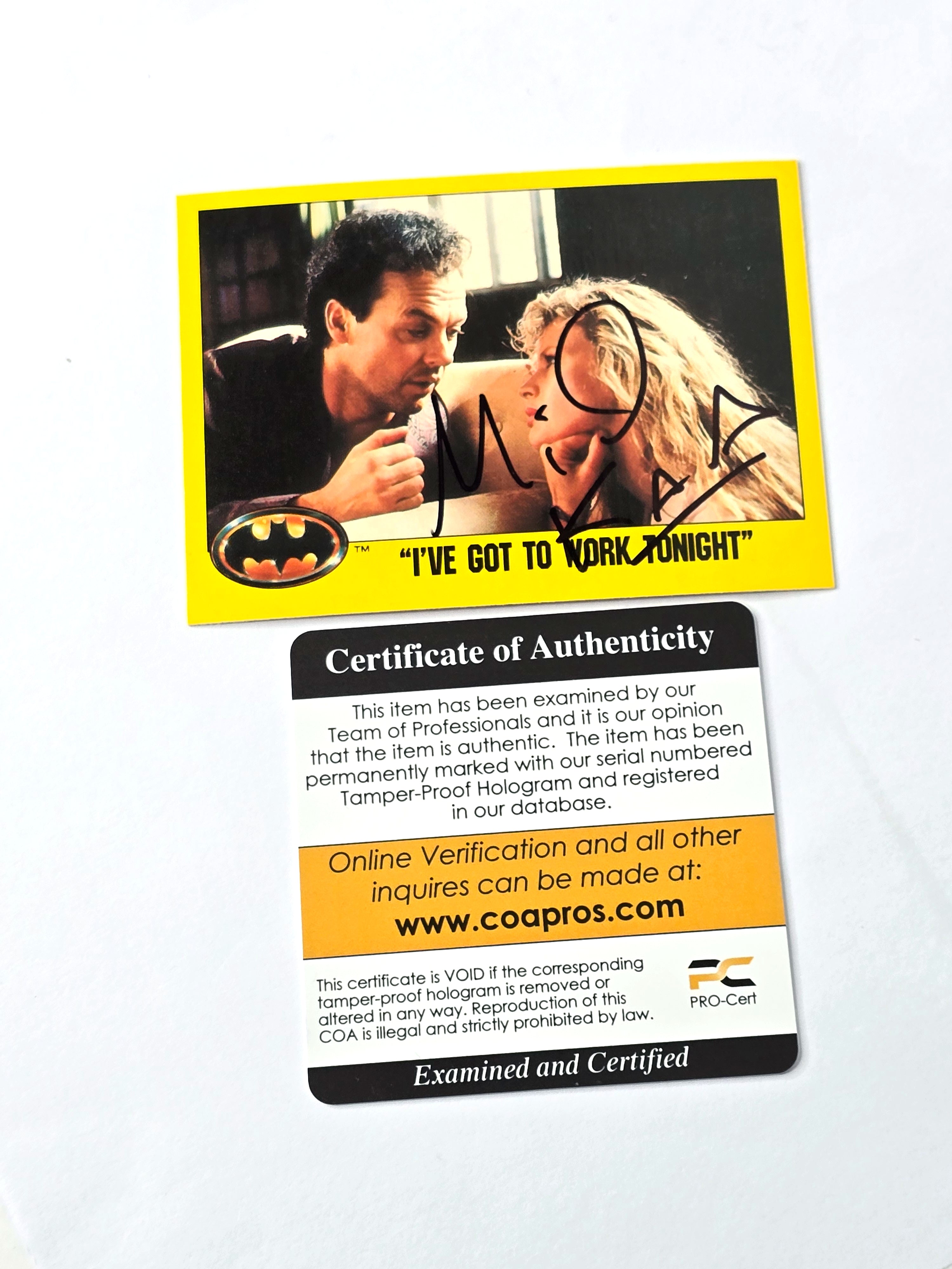 Michael Keaton Signed Autograph DC Comic Card 1989 Batman No. 144